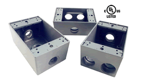 Gray Greenfield Industries Inc. Greenfield RB25APS Series Weatherproof Electrical Outlet Box Extension 